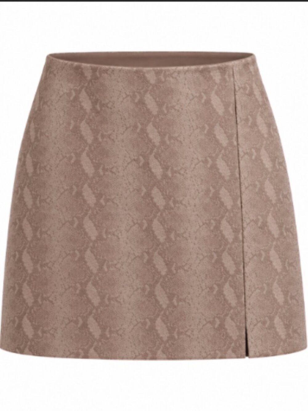 Wild Honey Snake Print Blush Pink Faux Suede Stretch Mini Skirt Night Out Size M